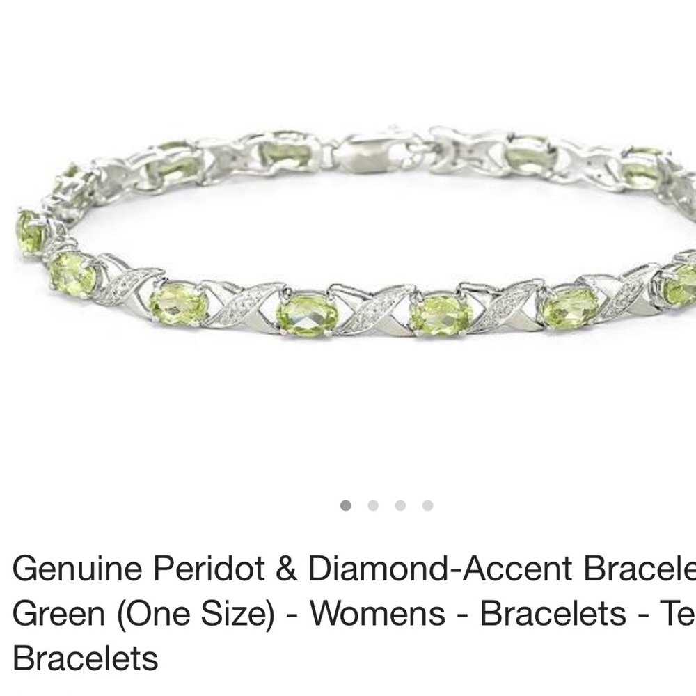 Peridot and Diamond accent bracelet